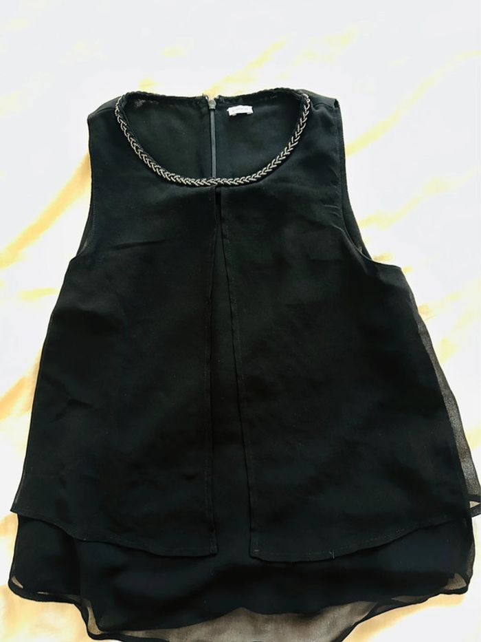 Blouse sans manches col collier - photo numéro 2