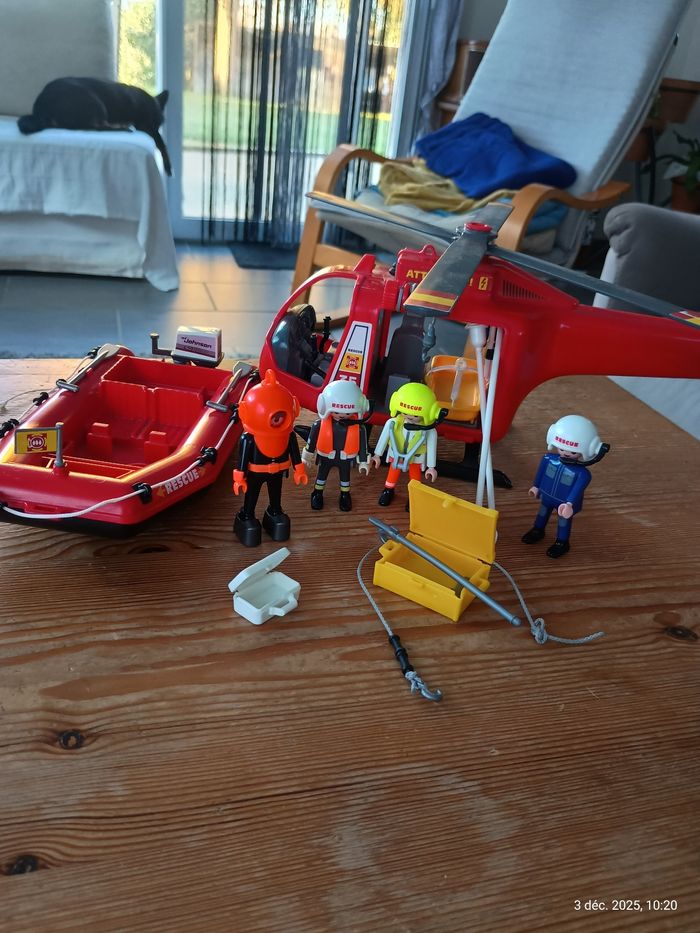 Playmobil - 4428 - hélicoptère et bateau pompier - photo numéro 2