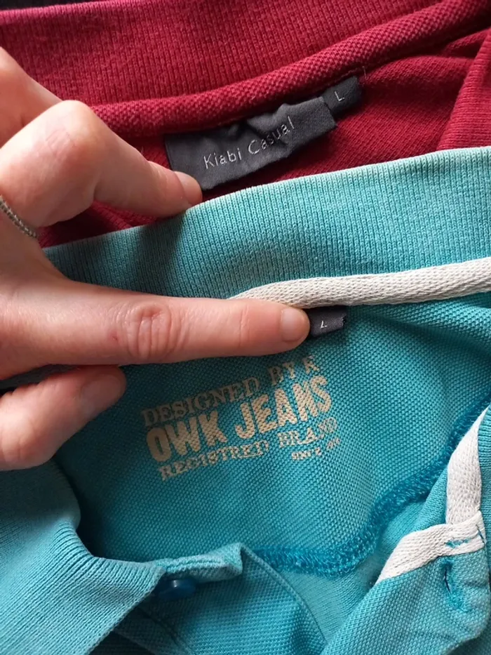 Lot de 2 polos homme L - photo numéro 3