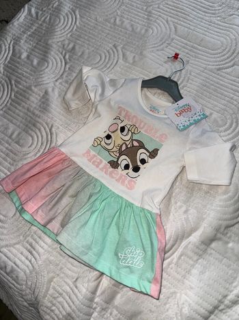 Très jolie robe Disney tic et tac 6 mois neuve