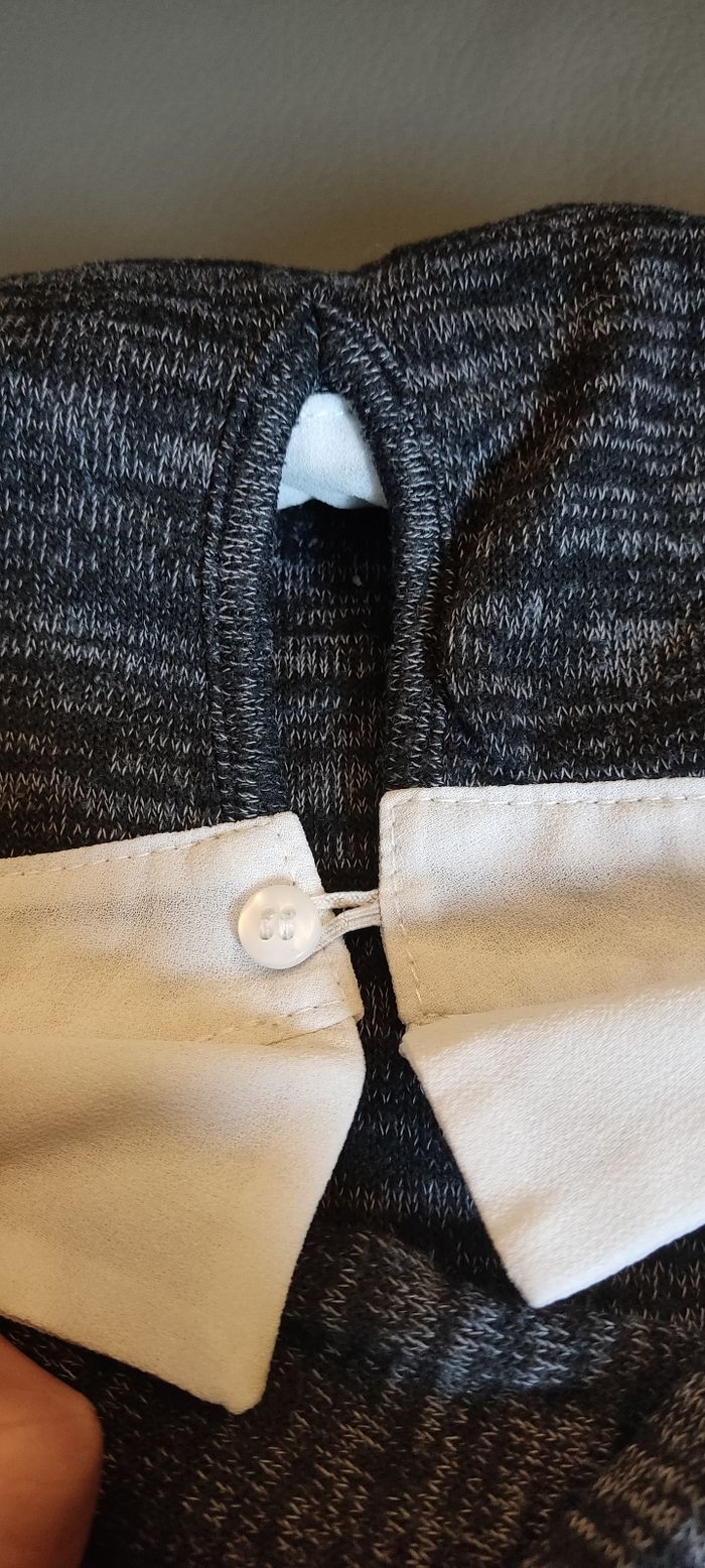 Pull fin col chemise - photo numéro 3