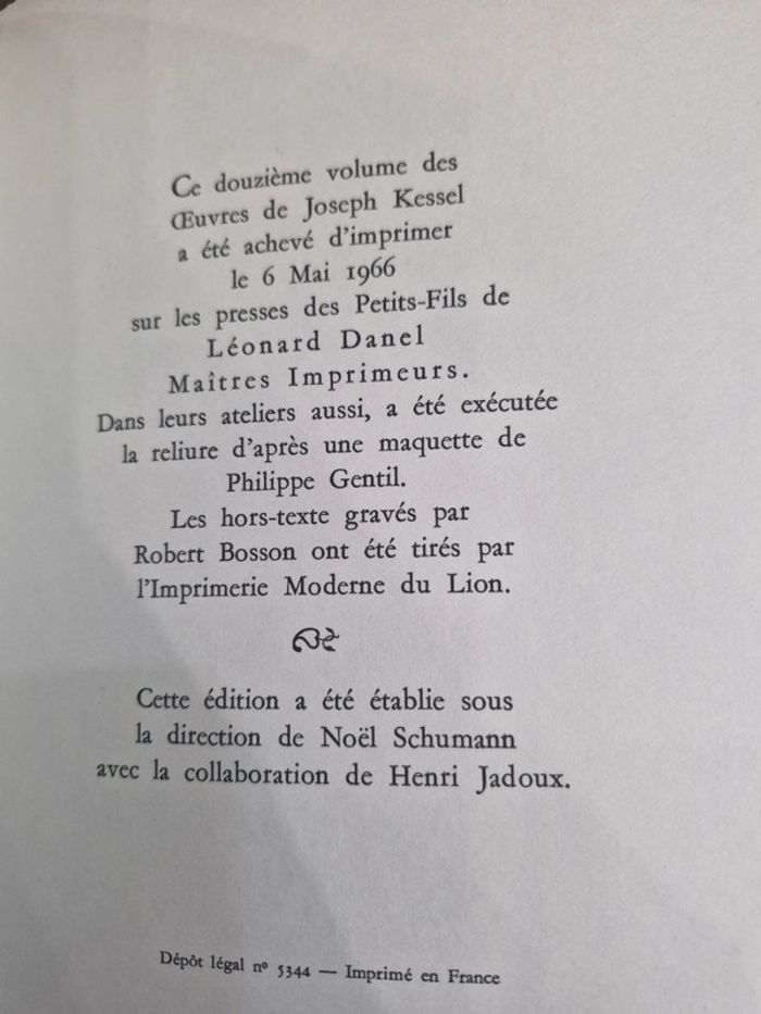 Édition œuvres Joseph Kessel - photo numéro 4