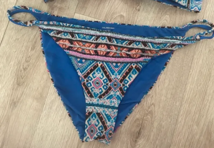 Calzedonia ensemble deux pièces maillot de bain bleu imprime femme bikini été Femme - photo numéro 3