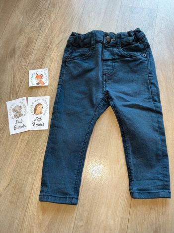 Jean Zara 6/9 mois bleu marine