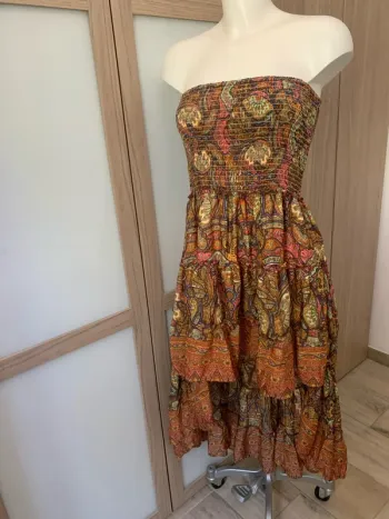 Robe longue coupe dégradée taille unique