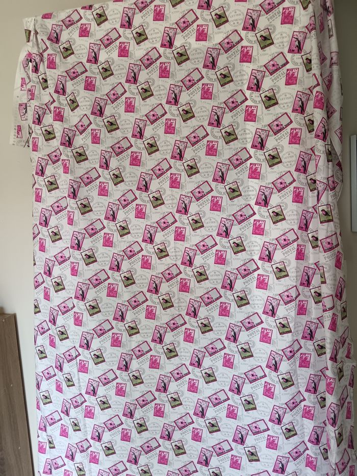 Tissu motif timbre neuf - photo numéro 7