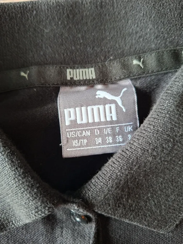 Polo noir femme Puma XS – logo brodé, coupe ajustée - photo numéro 5