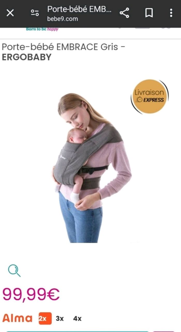 Porte bébé Embrace Ergobaby - photo numéro 2