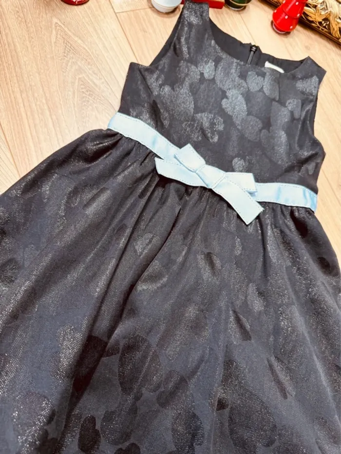 Taille 6 ans robe fête fille Orchestra noire * cœurs * 🎄 - photo numéro 3