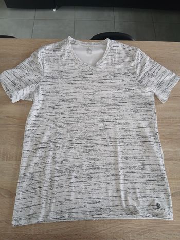 T shirt blanc/gris 