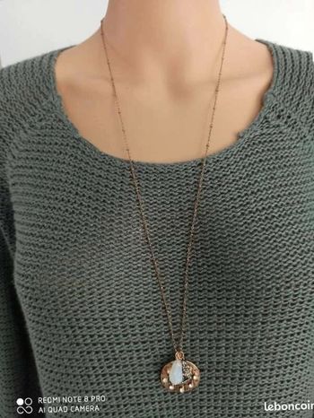 collier doré pendentif oeil femme fantaisie