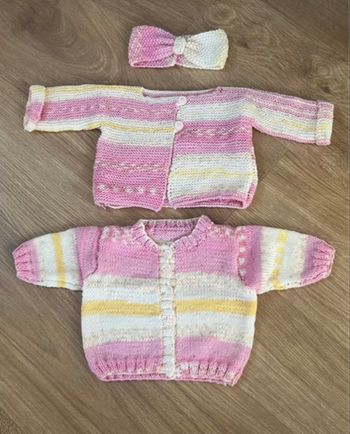 Gilets en laine + bandeau en laine