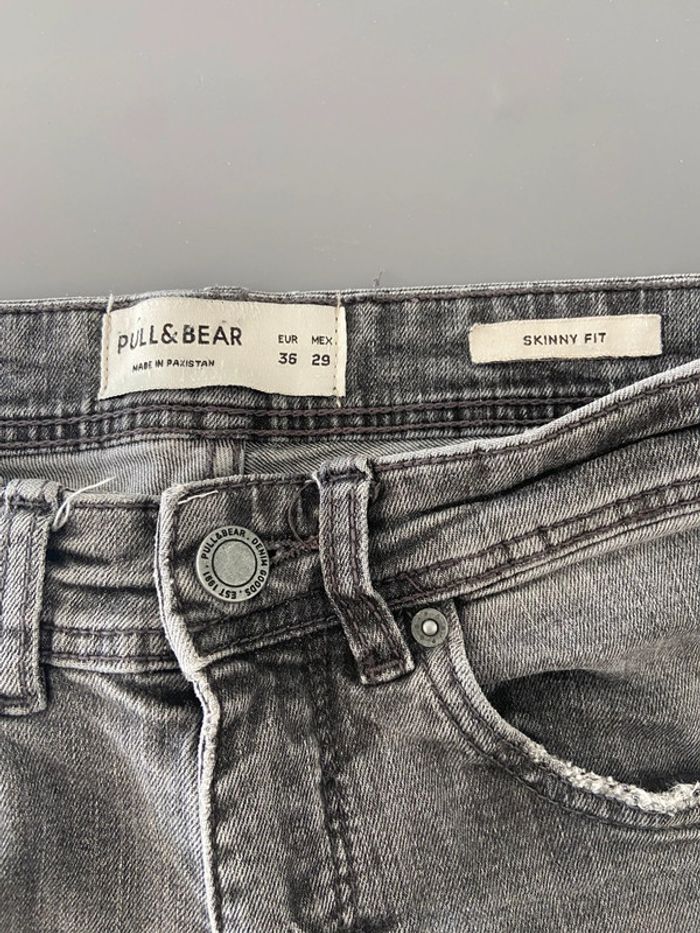 Jean slim gris homme Pull & Bear - photo numéro 4