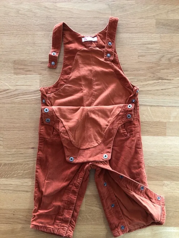 Salopette velours bébé 12m DPAM - photo numéro 3