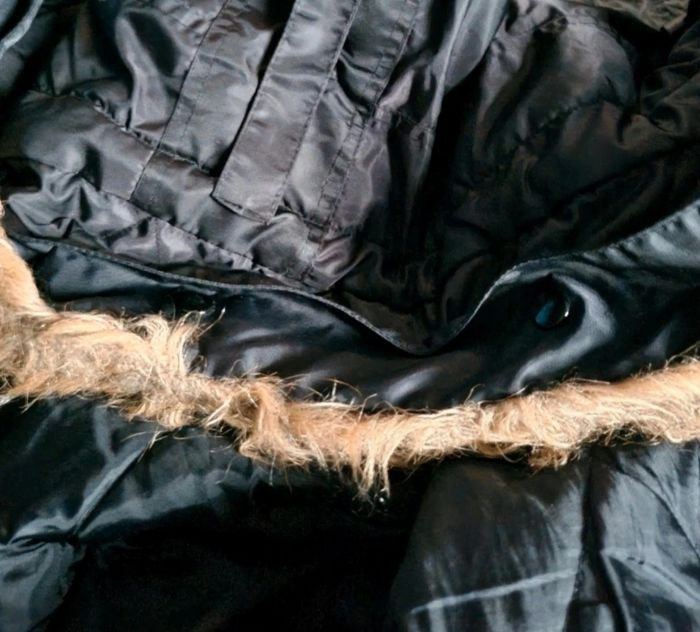 Manteau noir à capuche taille L mixte - photo numéro 6