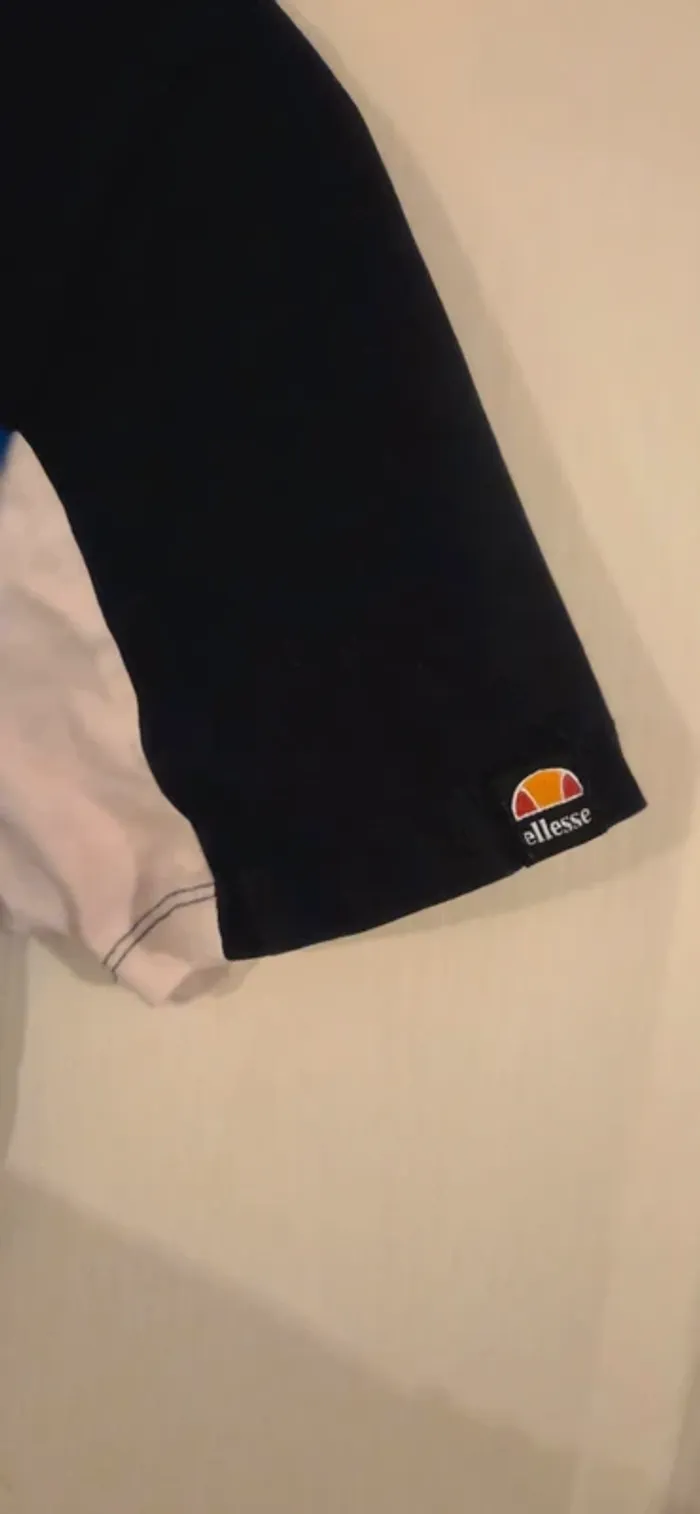 T-shirt Ellesse colorblock – Bleu/Noir – 13/14 ans - photo numéro 2