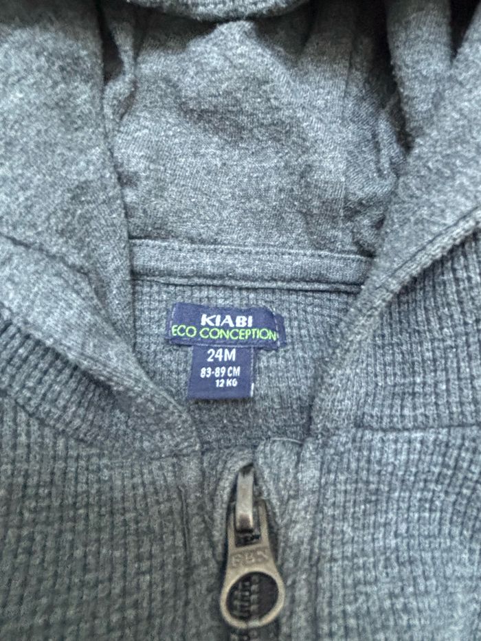 Gilet zip gris 2 ans - photo numéro 5