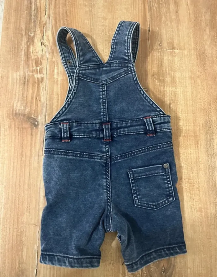 Lot 3 pièces bébé idéal été : 2 Salopette + 1 t-shirt 👶 6 mois - photo numéro 7