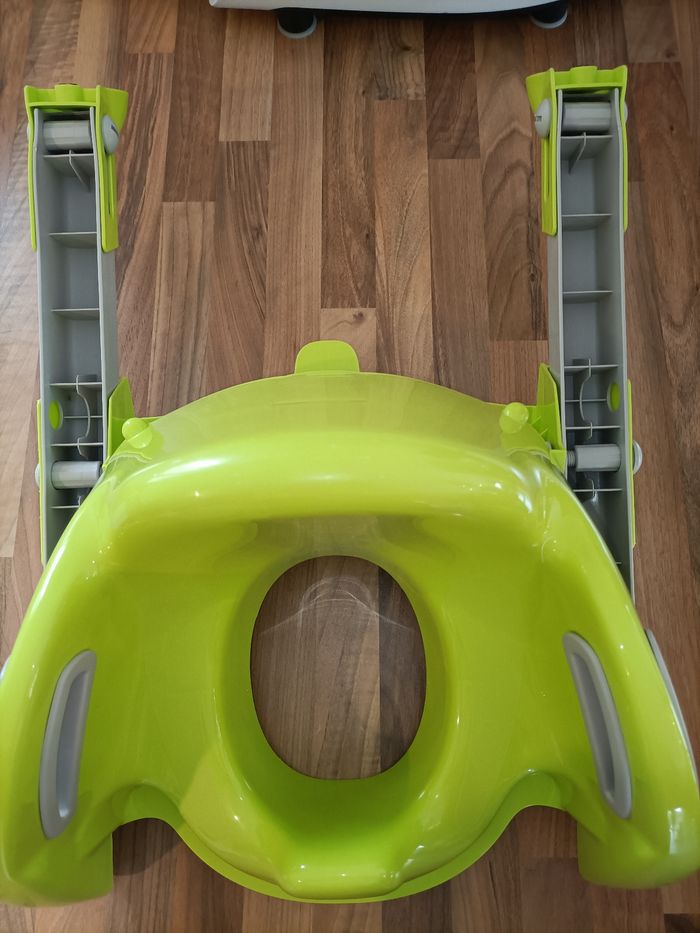 Réducteur wc toilettes marche escalier vert anis gris - photo numéro 9