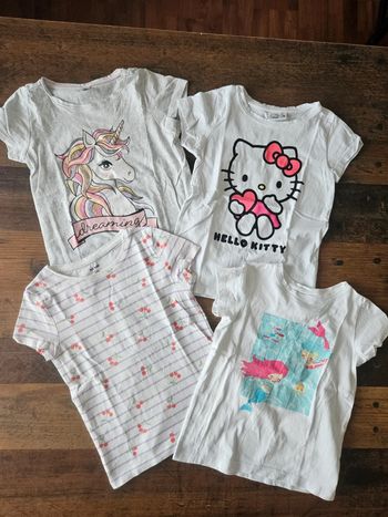Lot de 4 t-shirts fille 5ans