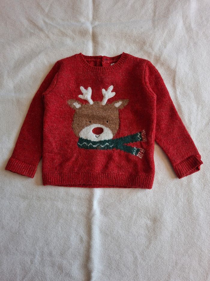 Pull noël rêne bébé 18 mois