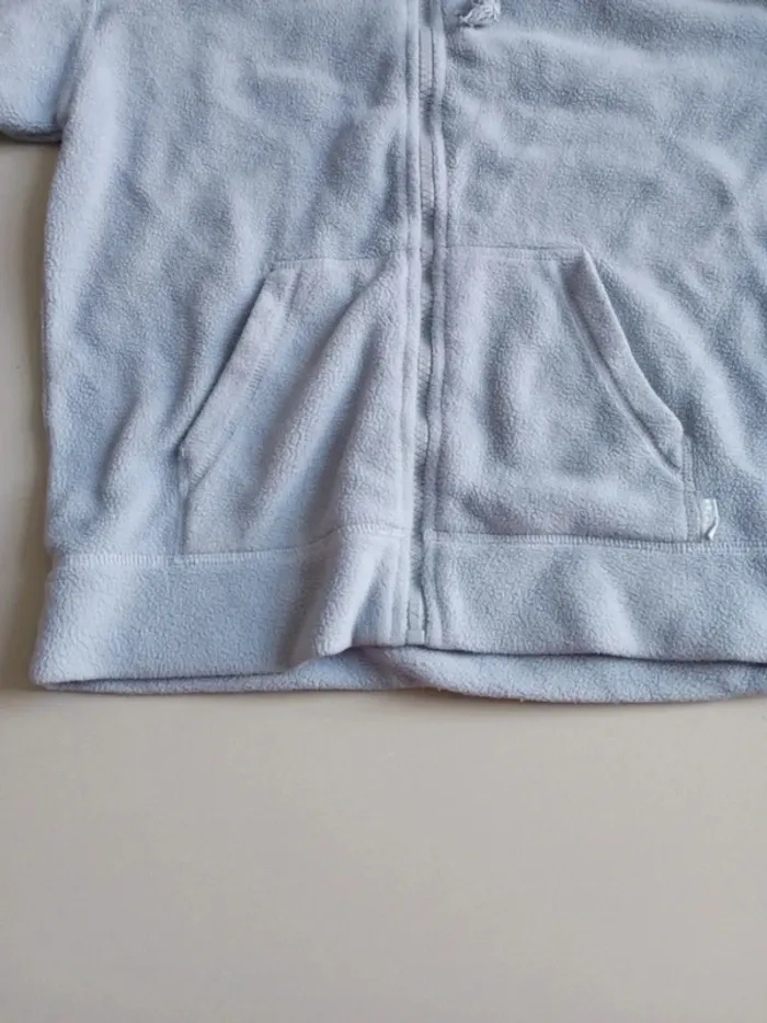 Gilet polaire bleu ciel à capuche girls 12 ans - photo numéro 4