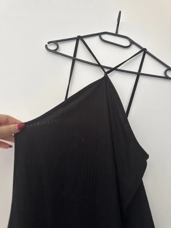 Robe longue noire Primark côtelé - photo numéro 2