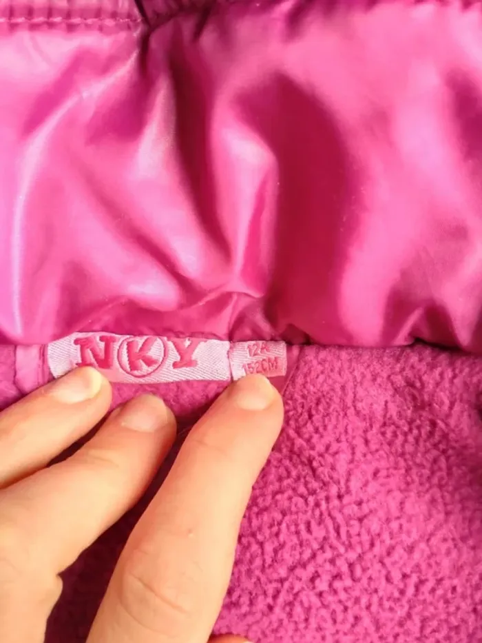 Doudoune hiver fille doublée polaire rose fuschia 12 ans - photo numéro 3