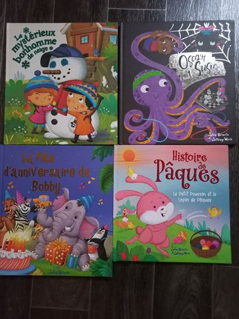 Lot 4 beaux livres enfant histoire du soir julie brante Jeffrey Wins 