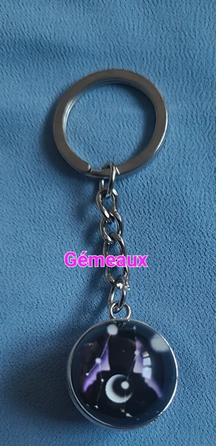 Porte-clés signe astrologique Gémeaux constellations
