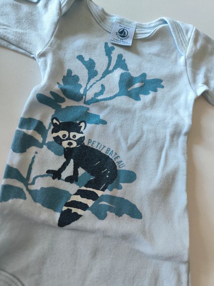 Lot 3 bodies bleu petit bateau 3mois - photo numéro 6