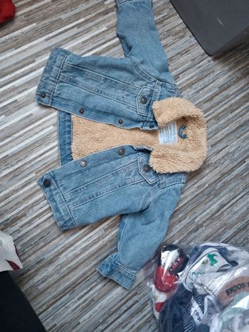 Veste jean fourrure