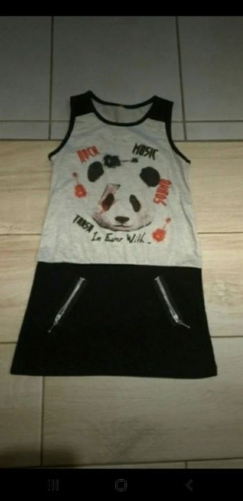 Robe d'été panda 8 ans