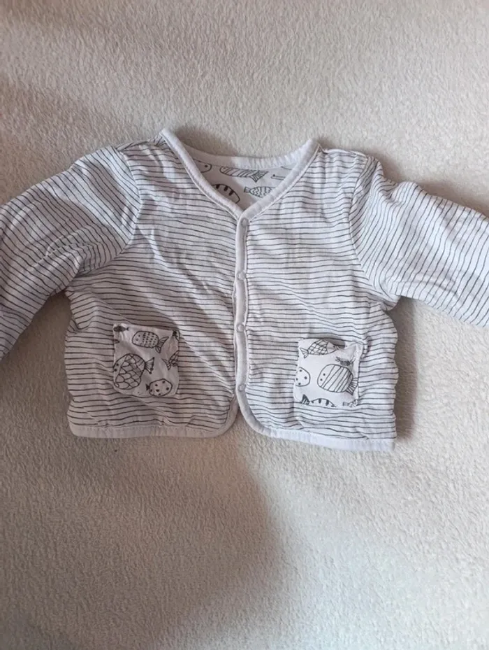 Veste en coton réversible dpam mixte 6 mois