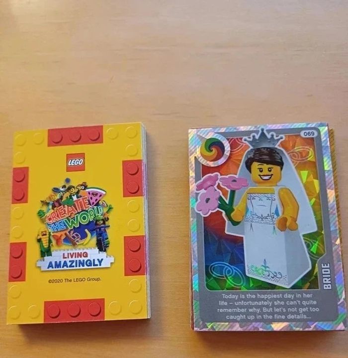 Lot de 10 cartes Sainsburys Lego Create the world Living Amazingly - 2020