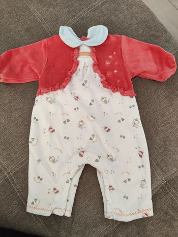 Lot de 2 grenouillères sans pied 3 mois