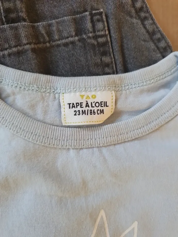 Salopette en jeans gris - photo numéro 6