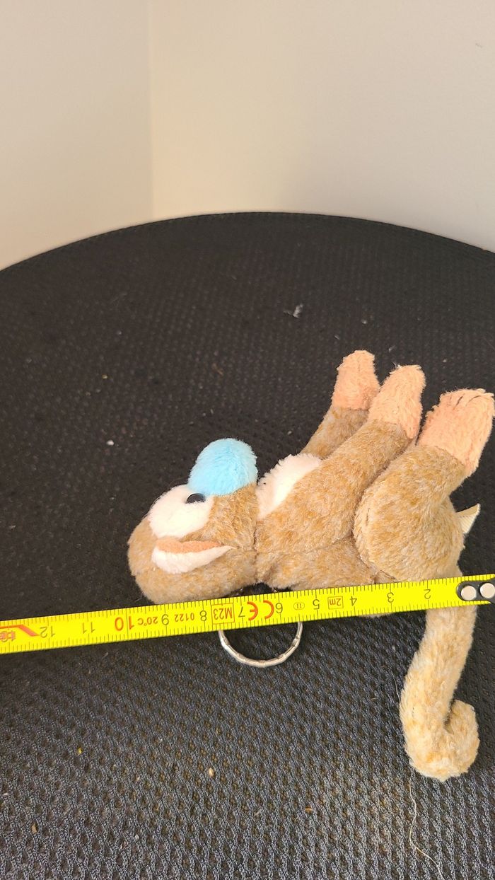 Porte-clés WWF singe visage bleu. peluche vintage singe porte-clés Anna Club - photo numéro 5