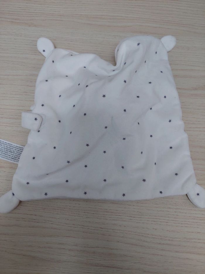 #12 simba toys (kiabi) - doudou lapin blanc étoiles grises - photo numéro 4