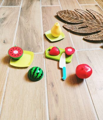 🍓Jeu d'imitation - Dinette Set de Fruits à Découper en Plastique -