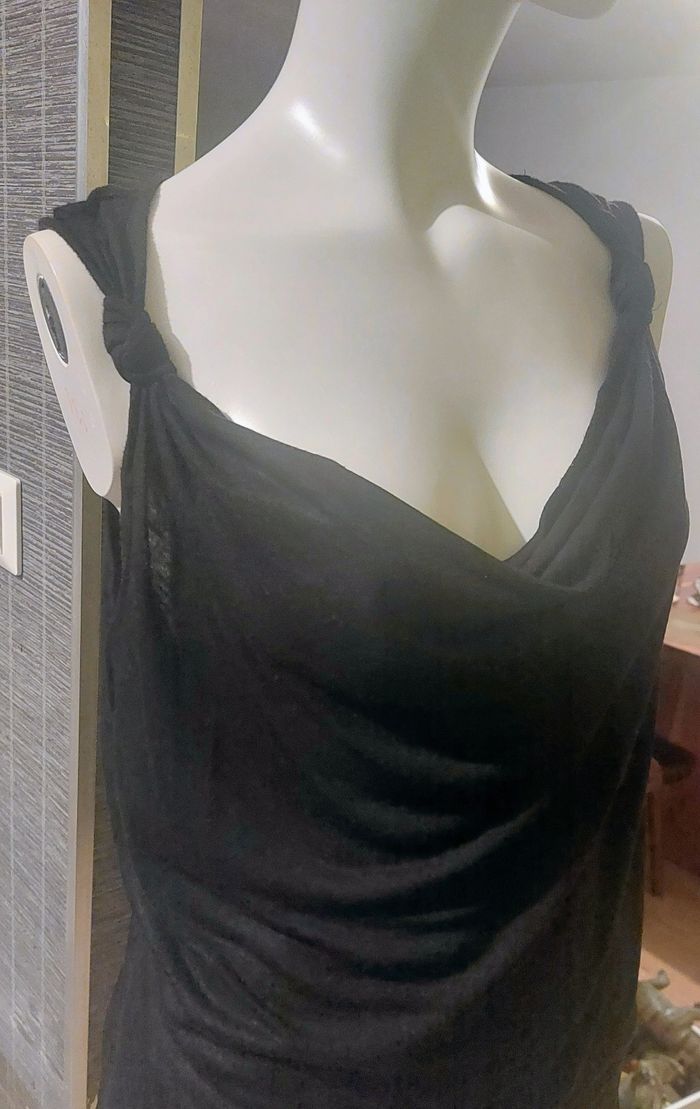 Débardeur à col Bénitier noir H&M - photo numéro 2