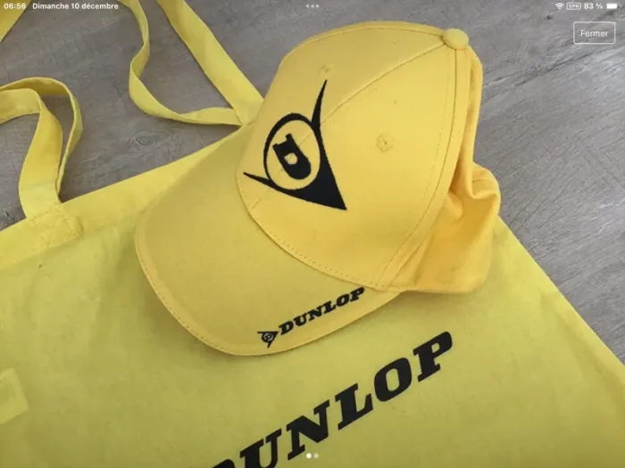 Casquette dunlop et sac vasquette DUNLOP