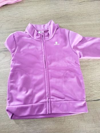 Veste jogging mauve