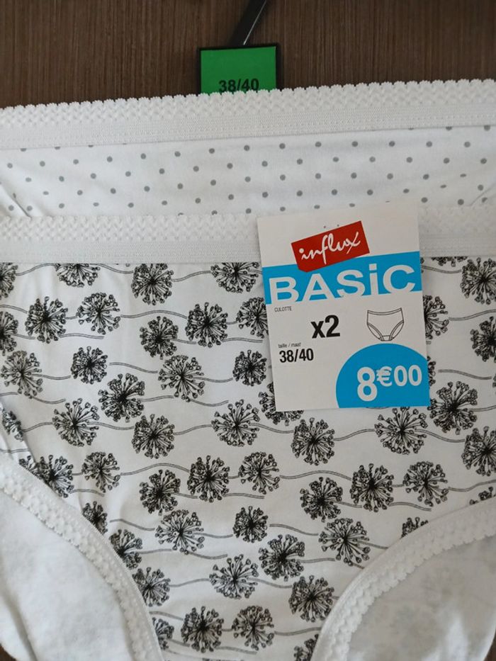 Lot de deux culottes femme en coton 38/40 - photo numéro 2
