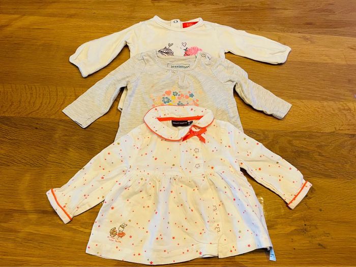 Lot de 3 hauts fille 3 mois