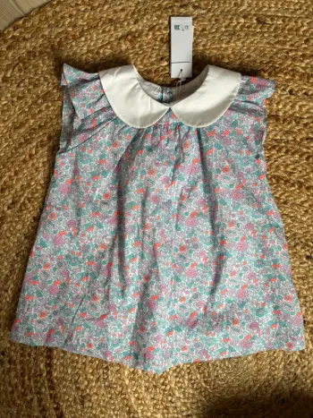 Magnifique robe Jacadi fleurie 18 mois neuve