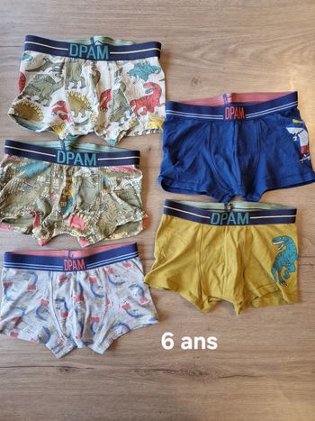 Lot 5 boxers dpam 6 ans