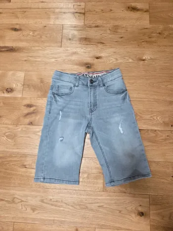 Bermuda jeans gris