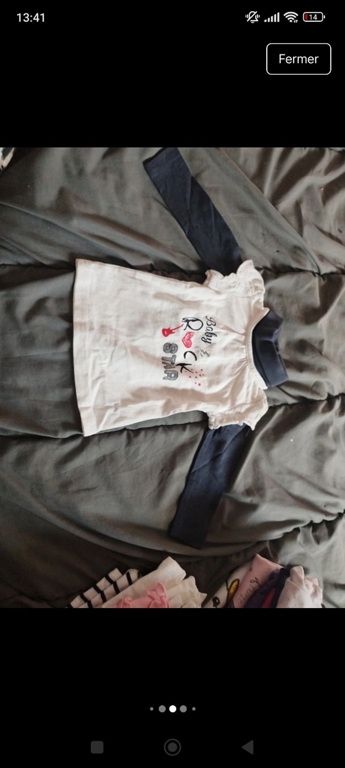 Tee shirt manche longue bébé fille taille 6 mois - photo numéro 5