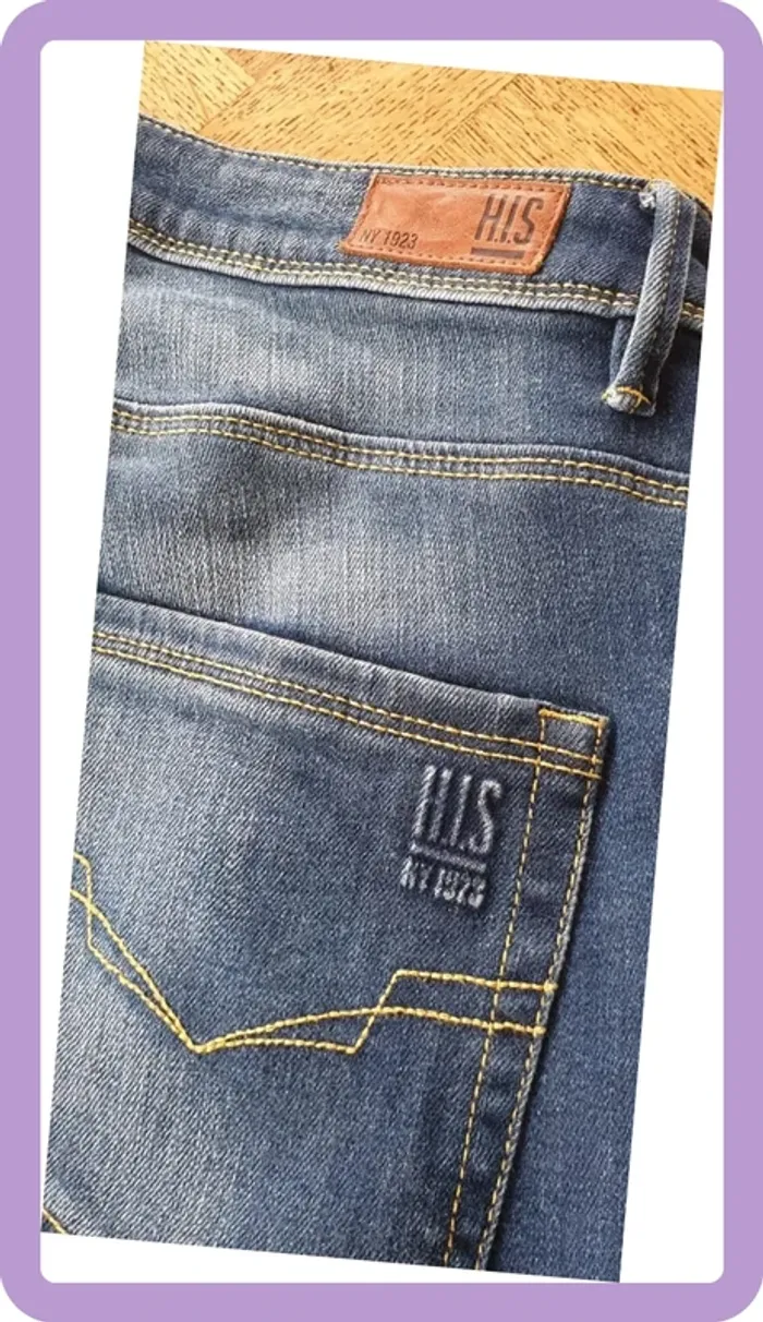 Jeans pantalon droit H.I.S, neuf - photo numéro 3